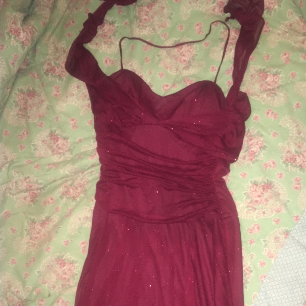 Burgundy dress